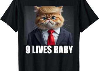 Cat Trump 9 Lives Baby T-Shirt