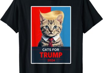 Cats For Trump 2024 Election T-Shirt