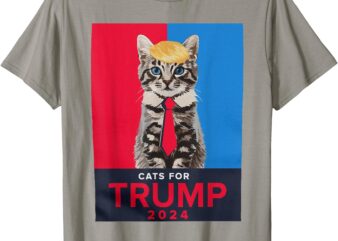 Cats For Trump 2024 Funny Tee For Vance Trump 2024 T-Shirt