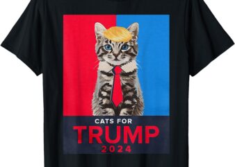 Cats For Trump 2024 Funny Tee For Vance Trump T-Shirt