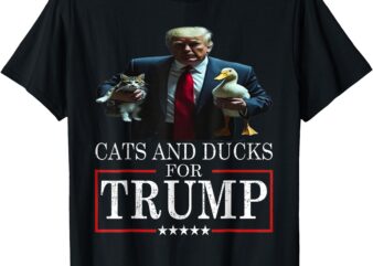 Cats and Ducks for Trump 2024 Kittens and Ducks for Trump T-Shirt