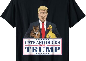 Cats and Ducks for Trump 2024 Kittens and Ducks for Trump T-Shirt