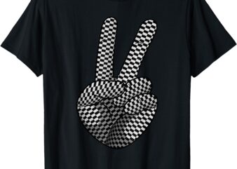 Checkered Art For Men Women Checker Pattern Checkerboard T-Shirt