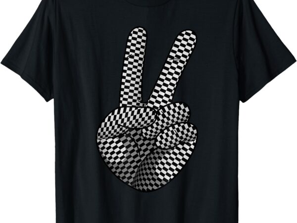 Checkered art for men women checker pattern checkerboard t-shirt