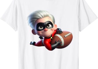 Child football player with blond hair catchig a football T-Shirt