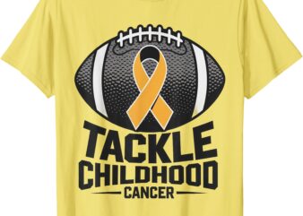 Childhood Cancer Awareness Tackle Childhood Cancer Football T-Shirt