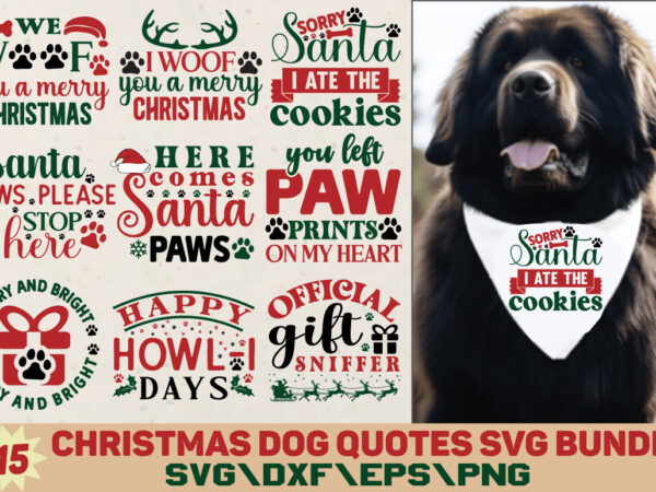 Christmas dog quotes t-shirt bundle christmas dog quotes svg bundle