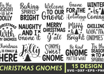 Christmas Gnomes SVG Bundle t shirt vector file