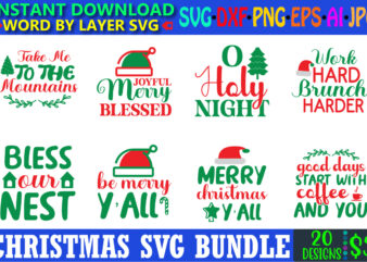 Christmas Svg Bundle, Christmas t-shirt bundle, Winter svg, Santa SVG, Holiday, Merry Christmas, Christmas Bundle, Funny Christmas Shirt