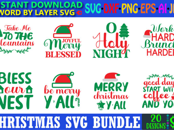 Christmas svg bundle, christmas t-shirt bundle, winter svg, santa svg, holiday, merry christmas, christmas bundle, funny christmas shirt