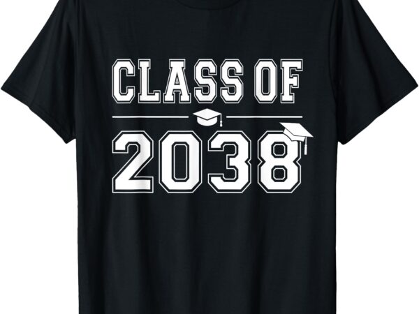 Class of 2038 grow with me first day of school graduation t-shirt