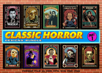 Classic Horror Designs Bundle part 1