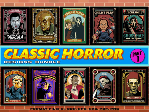 Classic horror designs bundle part 1