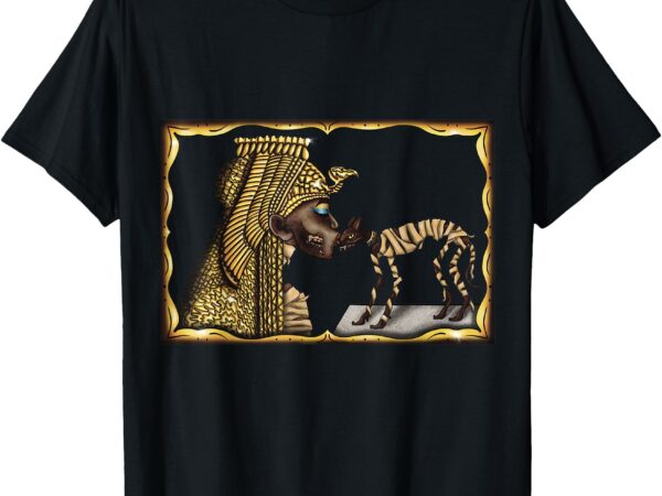 Cleopatra mummy, halloween cat, ancient egypt, archaeology t-shirt