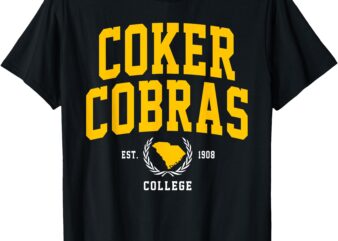 Coker College Cobras Arch Design Vintage for Men Women T-Shirt