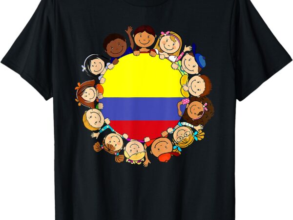 Colombia flag hispanic heritage month kid boy girl colombian t-shirt