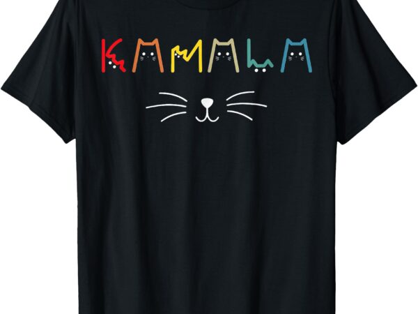 Commala cat lettering positive funny cat letters t-shirt