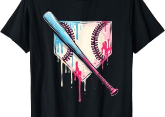 Cool Sport Baseball Home Plate Drip With Sprinkles Drip T-Shirt