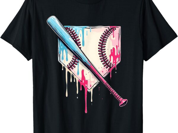 Cool sport baseball home plate drip with sprinkles drip t-shirt