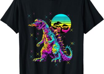 Cool Streetwear synthwave 80s 90s retro anime snakezilla T-Shirt