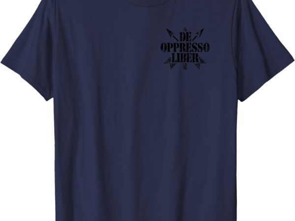 Cool subtle distressed logo de oppresso liber minimalist t-shirt