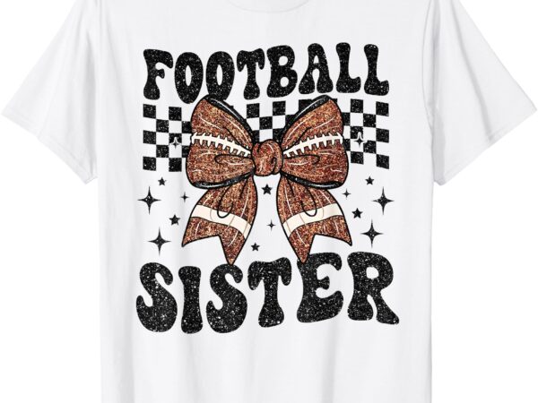 Coquette bow american football sister game day thanksgiving t-shirt