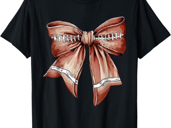 Coquette bow pumpkin american football thanksgiving autumn t-shirt