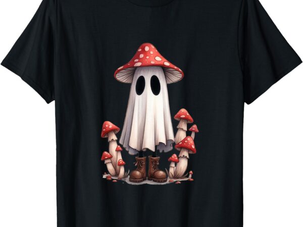 Cottagecore ghost mushroom spooky halloween women kids t-shirt