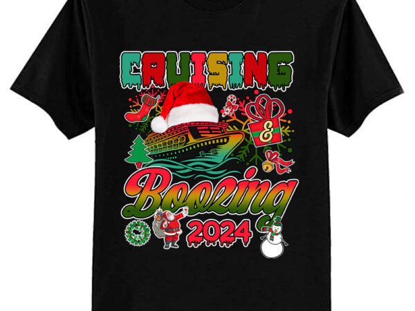 Cruising and boozing christmas cruise squad 2024 t-shirt ltsp