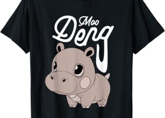 Cute Baby Hippo Moo Deng Cute Hippopotamus Moo Deng T-Shirt