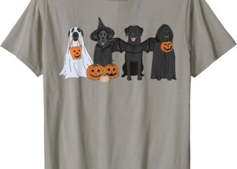 Cute Black Labrador Dog Halloween Pumpkin Labrador Dog Mom T-Shirt