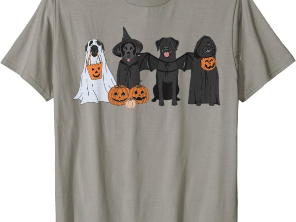 Cute black labrador dog halloween pumpkin labrador dog mom t-shirt