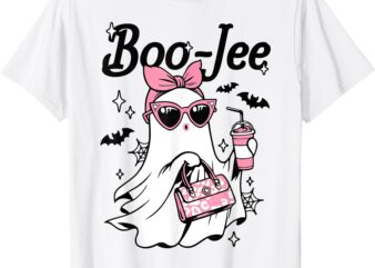 Cute Boo Jee Ghost Halloween Bandana Ghost Coffee Womens T-Shirt