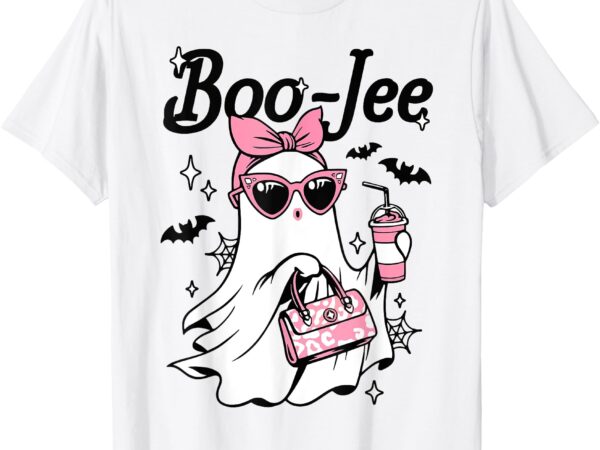 Cute boo jee ghost halloween bandana ghost coffee womens t-shirt