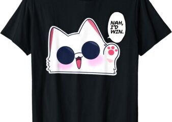 Cute Funny Cat Funny Anime Meme Nah I’d Win Gojo Cat T-Shirt