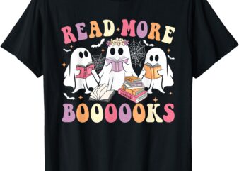 Cute Ghost Book Read More Books Funny Teachers Halloween T-Shirt