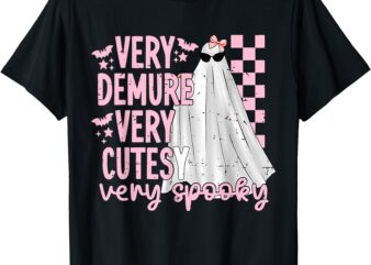 Cute Ghost Halloween Very Demure Very Cutesy Very Spooky T-Shirt