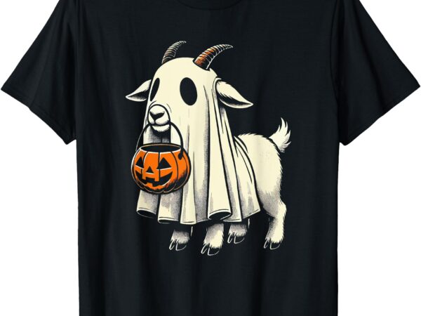 Cute goat ghost pun meme trick or treat funny halloween t-shirt