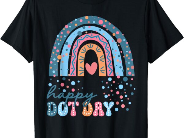 Cute rainbow happy dot day shirts for kids girls teacher t-shirt