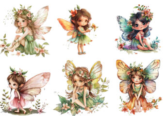 Cute Little Fairy with beautiful rose t shirt vector file