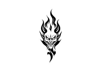 DEVIL FLAMES t shirt vector illustration