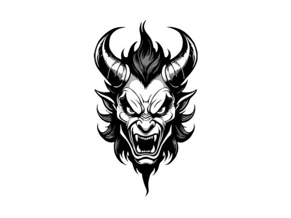 Devil monster t shirt vector illustration