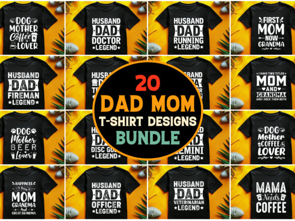 Dad mom t-shirt design bundle