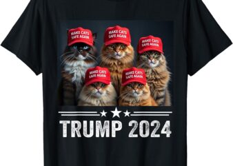 Donald Trump Make Cats Safe Again Red Hat 2024 Debate T-Shirt