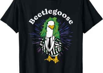 Beetlegoose Funny Silly Goose Spooky Design T-Shirt