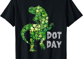 Dinosaur T Rex Happy Dot Day Shirts For Kids Boys Toddlers T-Shirt