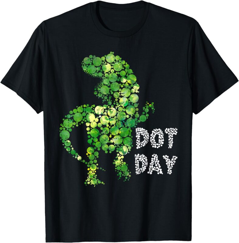 Dinosaur T Rex Happy Dot Day Shirts For Kids Boys Toddlers T-Shirt