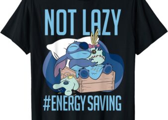 Disney Lilo & Stitch Not Lazy Energy Saving T-Shirt