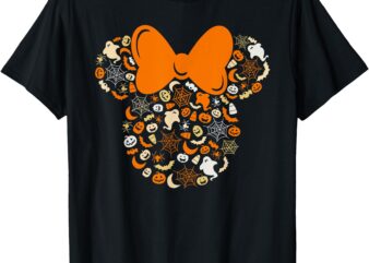 Disney Minnie Mouse Halloween Ghosts Pumpkins Spiders T-Shirt