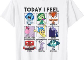 Disney Pixar Inside Out 2 Today I Feel… Vintage Panels T-Shirt